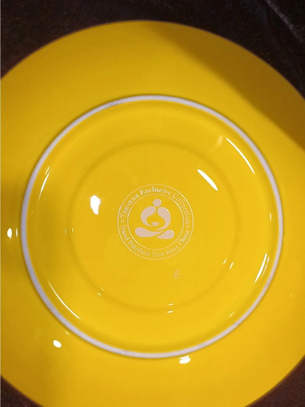 Rare Teavana Noble Poppy Yellow Bone China Tea Set 9 Pc 14k Gold